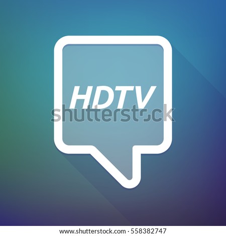Illustration of a long shadow tooltip with    the text HDTV