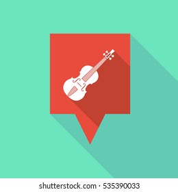Illustration of a long shadow tooltip with  a violin