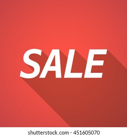 Illustration of a long shadow vector illustration of    the text SALE