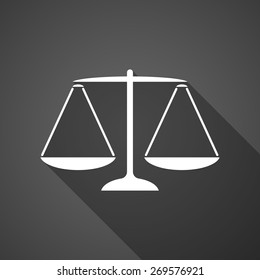 Illustration of a long shadow weight scale icon