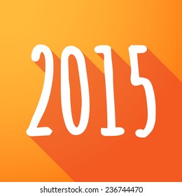Illustration of a  long shadow  year 2015 design