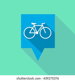 Illustration of a long tooltip icon with a bicycle