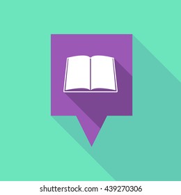 Illustration of a long tooltip icon with a book