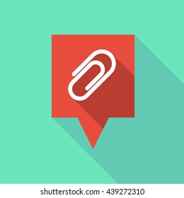 Illustration of a long tooltip icon with a clip