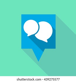 Illustration of a long tooltip icon with  comic balloons