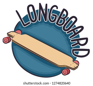 Illustration of a Longboard Icon