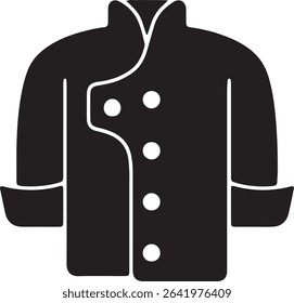 illustration of a long-sleeved chef’s jacket