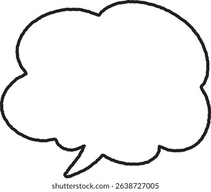 Illustration of a loose cloud speech bubble