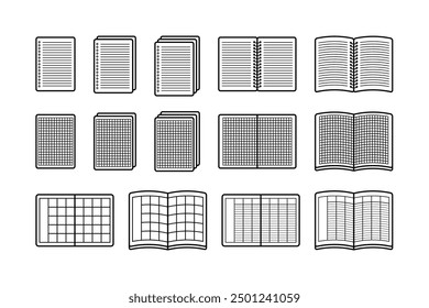 Es una ilustración de hoja suelta, papel de gráfico, libro de programación. Lo hice con un simple dibujo de líneas.