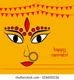 Illustration of Lord Durga for the occasion of Hindu festival Navratri