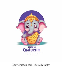Illustration of Lord Ganesha for Ganesh Chaturthi