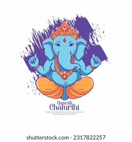 Illustration of Lord Ganesha for Ganesh Chaturthi