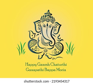 Illustration of Lord Ganesha Vector file
Ganesh Chaturthi fetival greeting desgin, Indian big festival celebrations