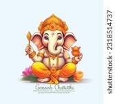 illustration of Lord Ganpati background for Ganesh Chaturthi