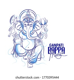 illustration of Lord Ganpati background for Ganesh Chaturthi