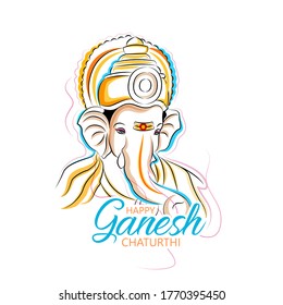 illustration of Lord Ganpati background for Ganesh Chaturthi
