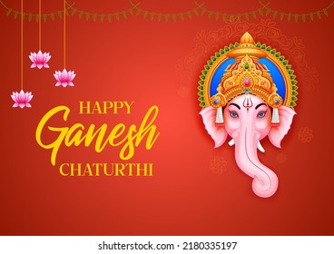 illustration of Lord Ganpati background for Ganesh Chaturthi festival of India