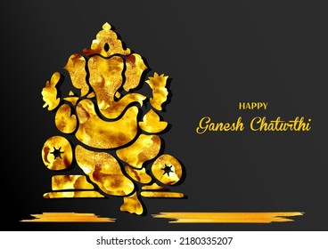 illustration of Lord Ganpati background for Ganesh Chaturthi festival of India