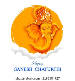 illustration of Lord Ganpati background for Ganesh Chaturthi festival of India