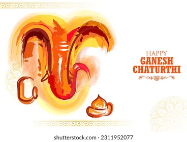 illustration of Lord Ganpati background for Ganesh Chaturthi festival of India