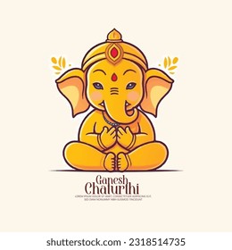 illustration of Lord Ganpati background for Ganesh Chaturthi