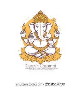 Illustration von Lord Ganpati Hintergrund für Ganesh Chaturthi