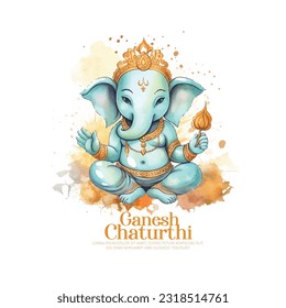 illustration of Lord Ganpati background for Ganesh Chaturthi