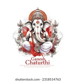 Illustration von Lord Ganpati Hintergrund für Ganesh Chaturthi