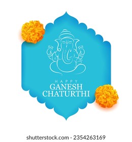 Illustration von Lord Ganpati Hintergrund für das indische Ganesh Chaturthi Festival