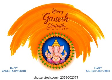 illustration of Lord Ganpati background for Ganesh Chaturthi festival of India