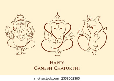 illustration of Lord Ganpati background for Ganesh Chaturthi festival of India