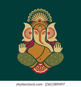 illustration of Lord Ganpati background for Ganesh Chaturthi