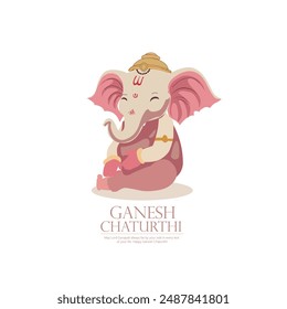 illustration of Lord Ganpati background for Ganesh Chaturthi