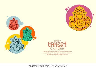 illustration of Lord Ganpati background for Ganesh Chaturthi festival of India