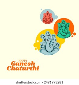 illustration of Lord Ganpati background for Ganesh Chaturthi festival of India