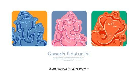 illustration of Lord Ganpati background for Ganesh Chaturthi festival of India