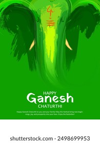 illustration of Lord Ganpati background for Ganesh Chaturthi festival of India