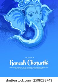 illustration of Lord Ganpati background for Ganesh Chaturthi religious festival of India