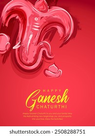 illustration of Lord Ganpati background for Ganesh Chaturthi religious festival of India