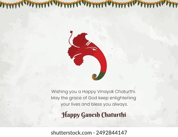 illustration of Lord Ganpati for Ganesh Chaturthi festival of India