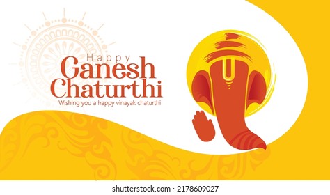 Illustration Of Lord Ganpati For Happy Ganesh Chaturthi Indian Festival