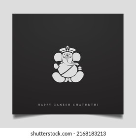 illustration of Lord Ganpati  , low poly  background for Ganesh Chaturthi festival of India ,  vector banner poster greeting card