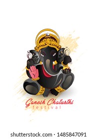 illustration of Lord Ganpati on Ganesh Chaturthi