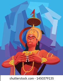 Illustration Lord Hanuman Indian God Hanuman Stock Vector Royalty Free