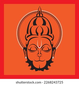 19 Face Hanuman Ji with Black colour Car Wraps, Decals & Stickers