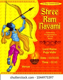 illustration for lord ram navami festival poster