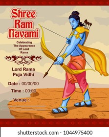 illustration for lord ram navami festival poster