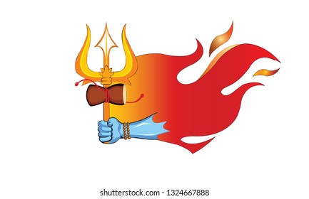 illustration of Lord Shiva, Indian God, Shivratri or Mahashivratri - Vector