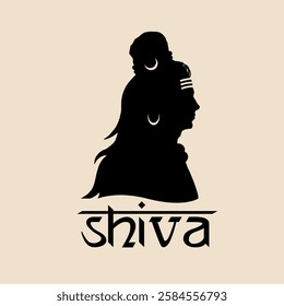 illustration of Lord Shiva, Indian God of Hindu for Maha Shivratri festival of India