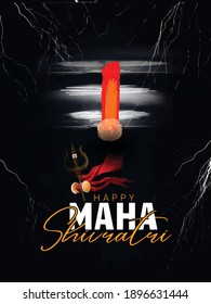 ilustración de lord shiva para Maha Shivaratri es un festival hindú con mensaje hindi har har har mahadev en Mahashivratri 